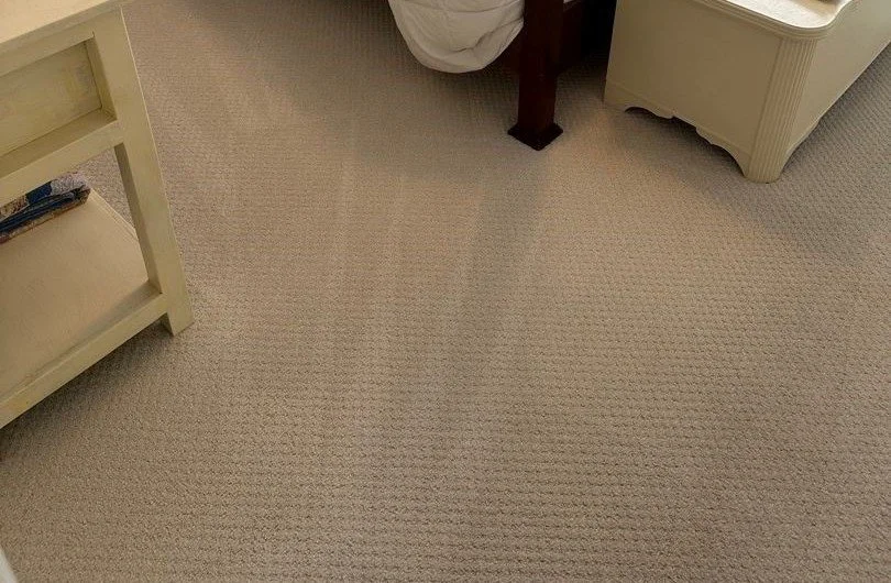 Bedroom bedside carpet after ServiceMaster carpet cleaning