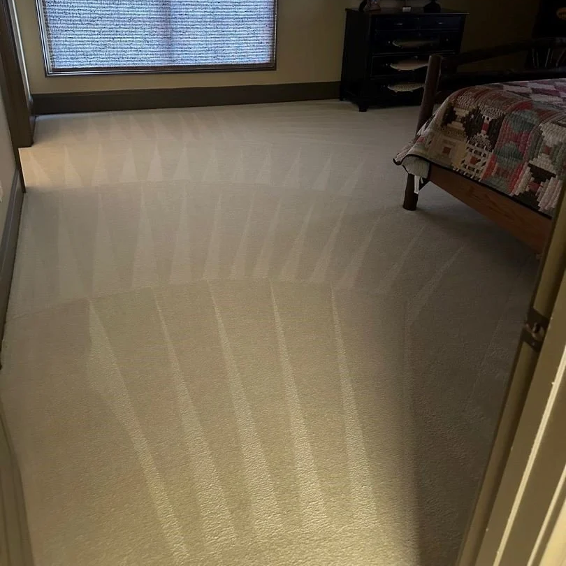 Bedroom carpet after ServiceMaster cleaning