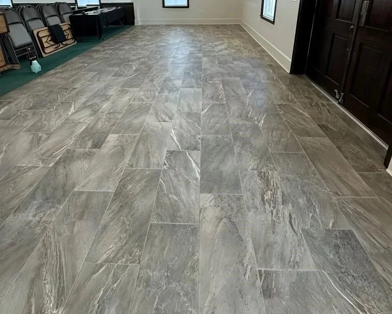 Sanctuary entryway tile after ServiceMaster professional tile and grout cleaning