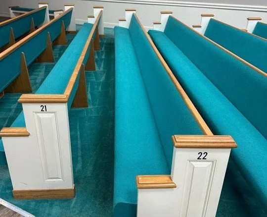 ServiceMaster cleaning of Sanctuary carpet and pews