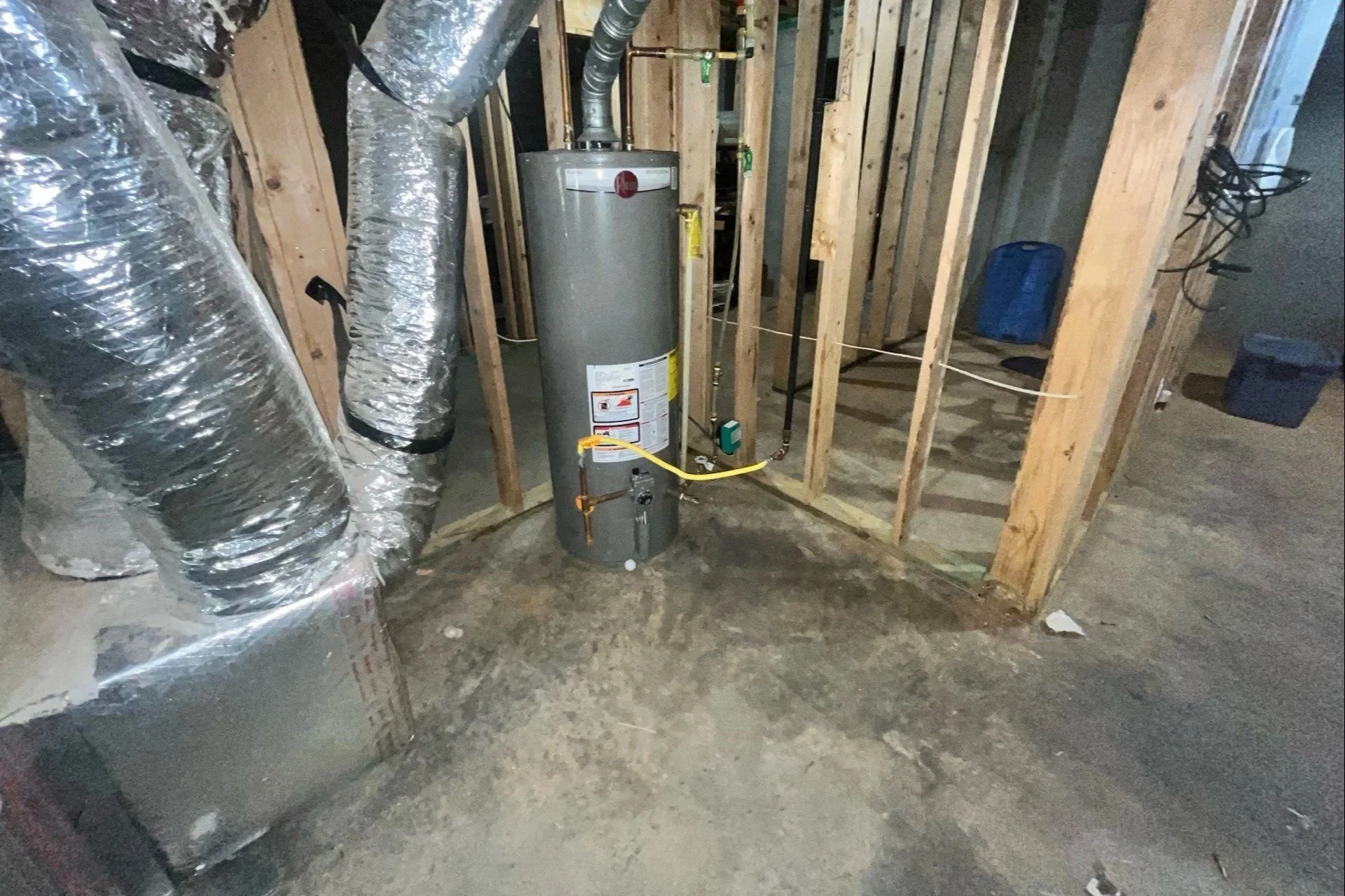 ServiceMaster cleaned up and dried out basement