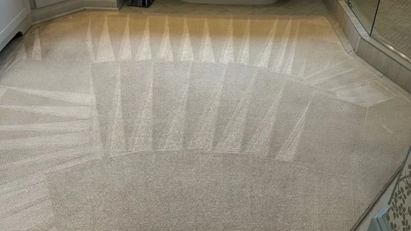 Bathroom rug after ServiceMaster rug cleaning