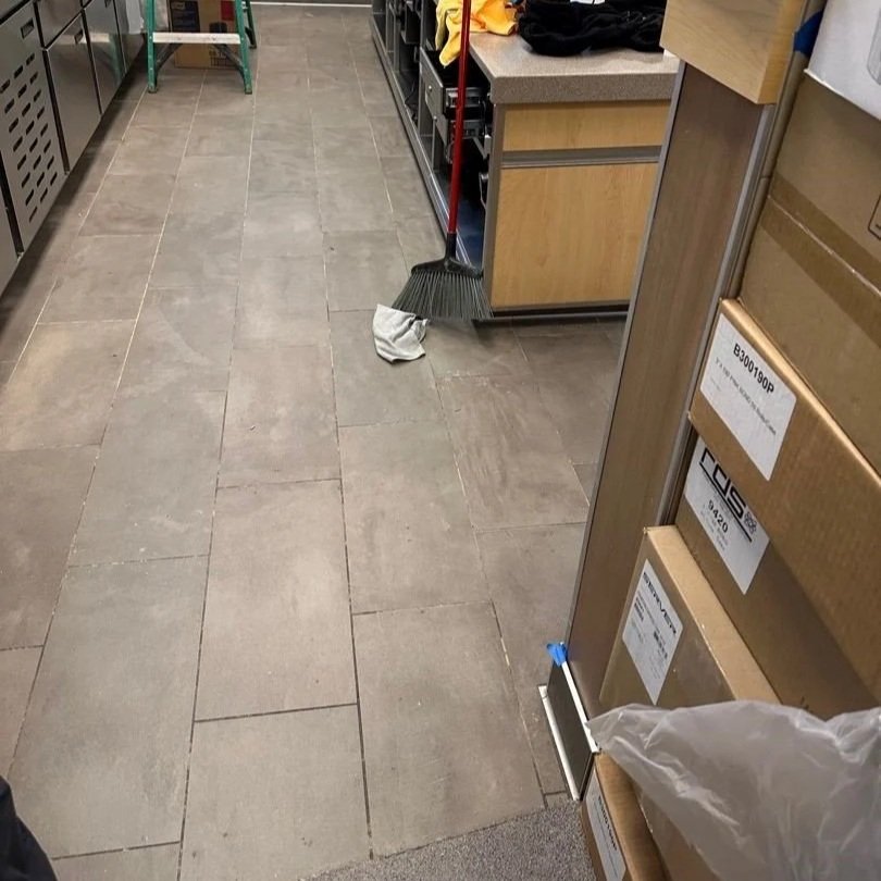 Behind the cashier counter after ServiceMaster cleaning