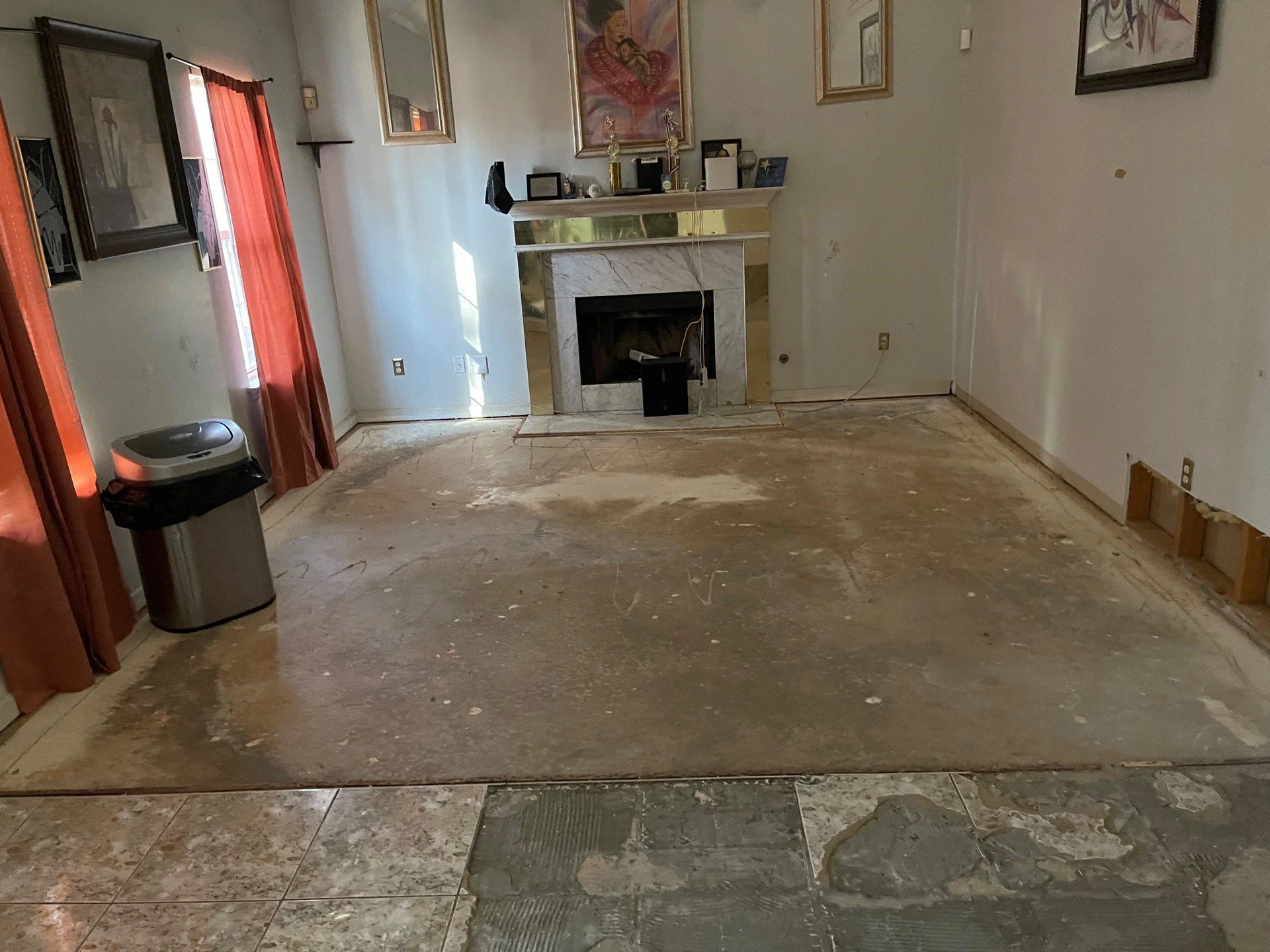 Living Room after ServiceMaster mitigation