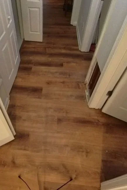 Hallway after ServiceMaster completed water damage mitigation
