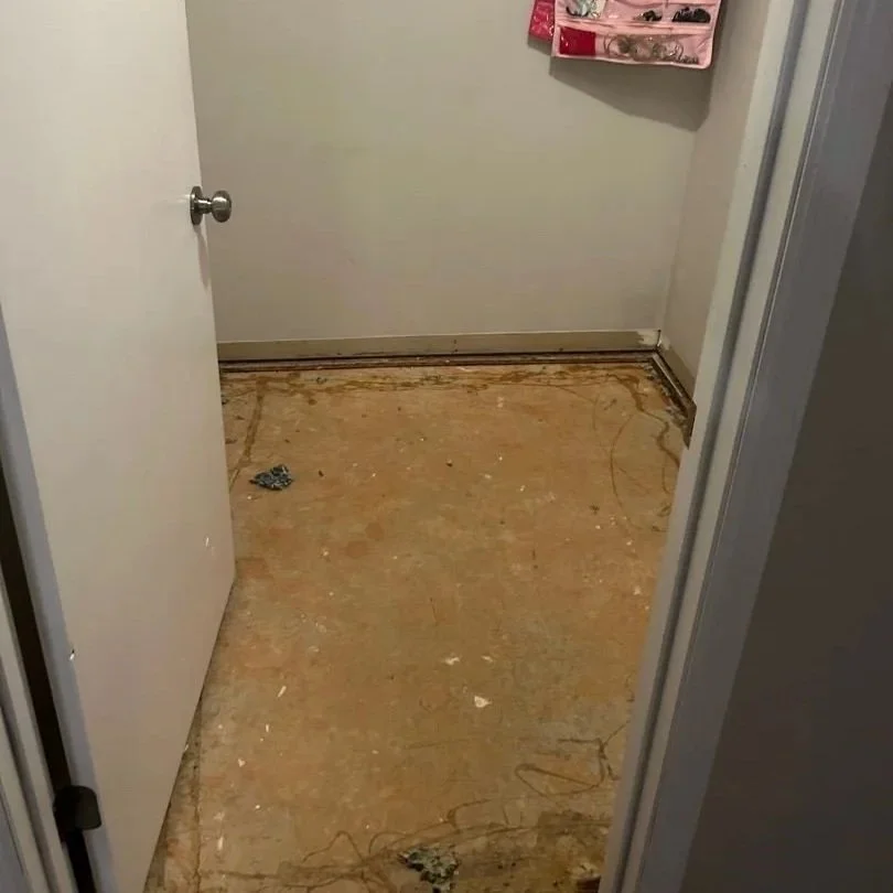 Closet after ServiceMaster mitigation was completed