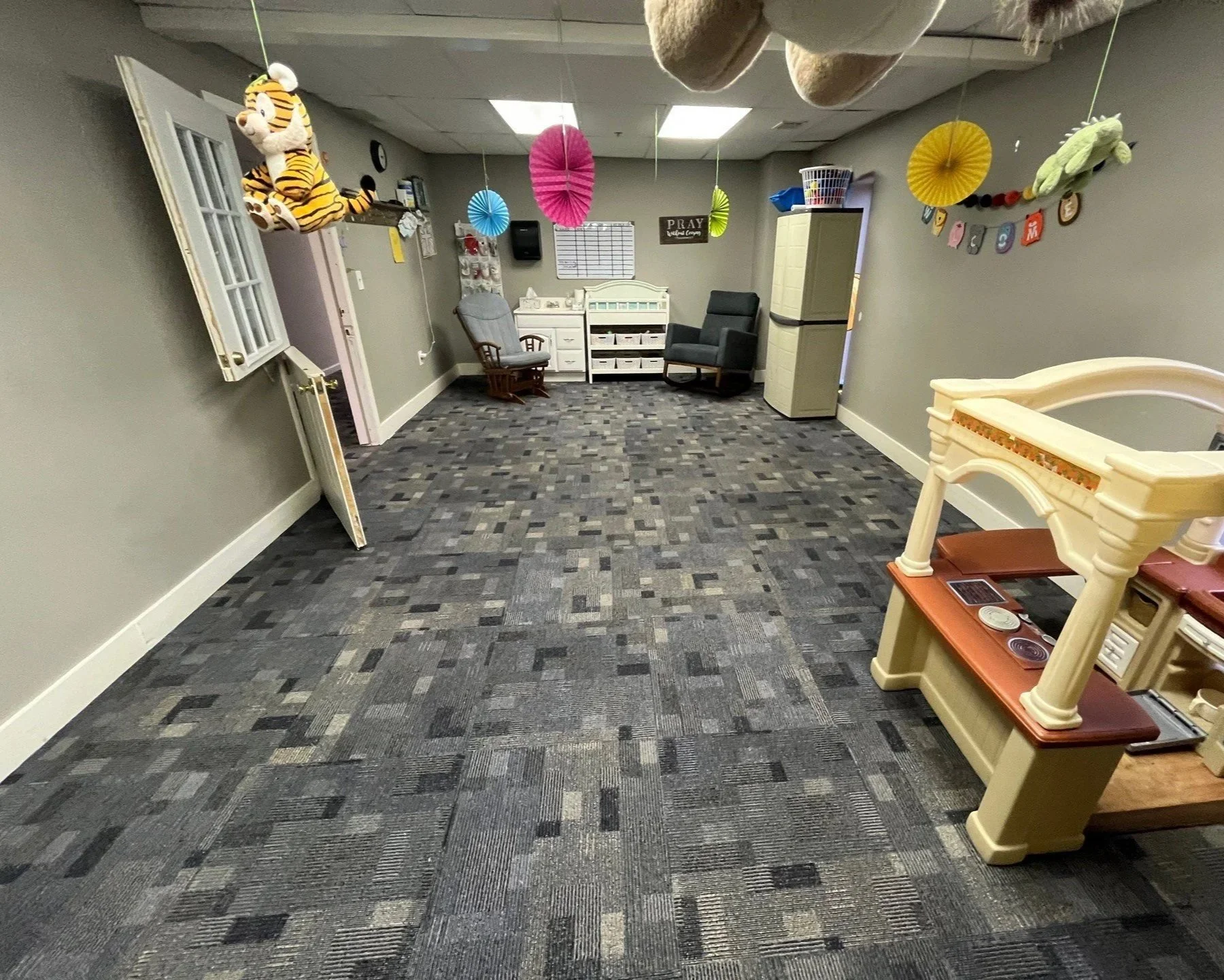 Nursery carpet after ServiceMaster carpet cleaning performed