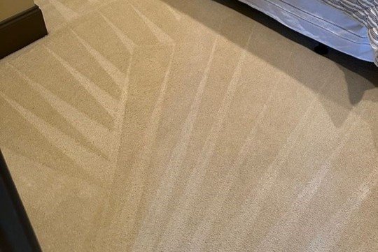 Bedroom carpet after ServiceMaster cleaning