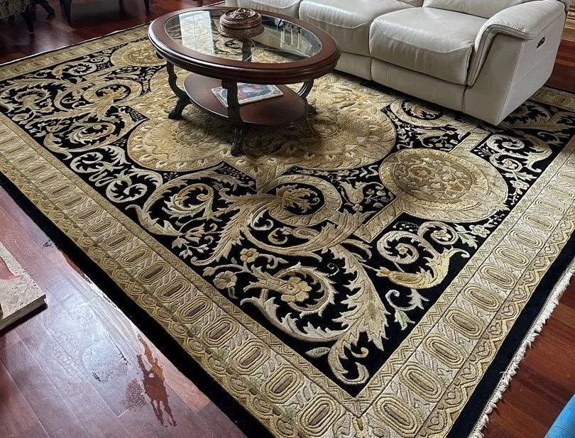 Living room rug after cleaning