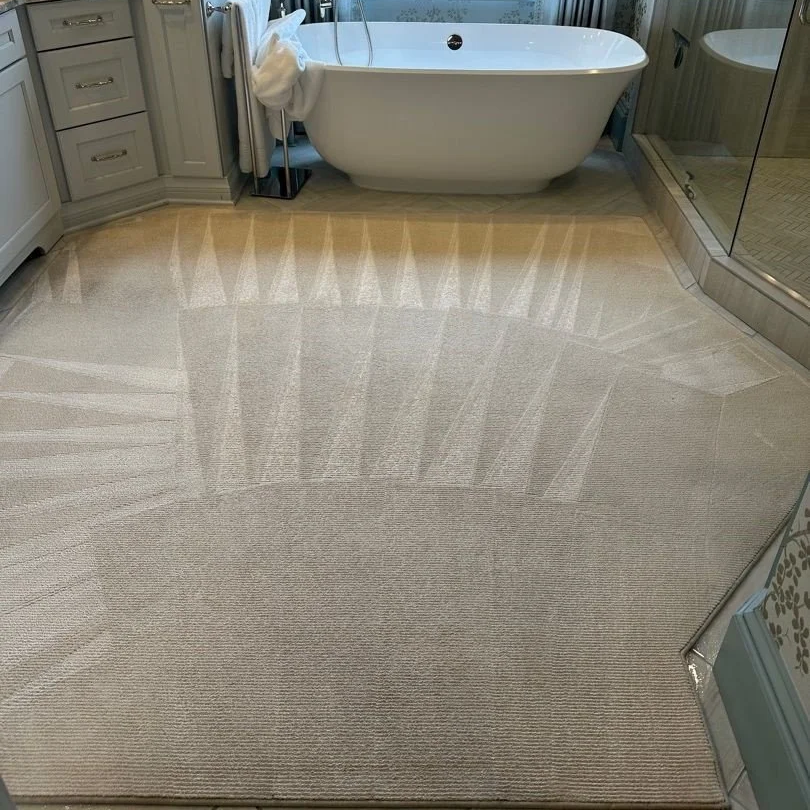 ServiceMaster cleaning of bathroom carpet