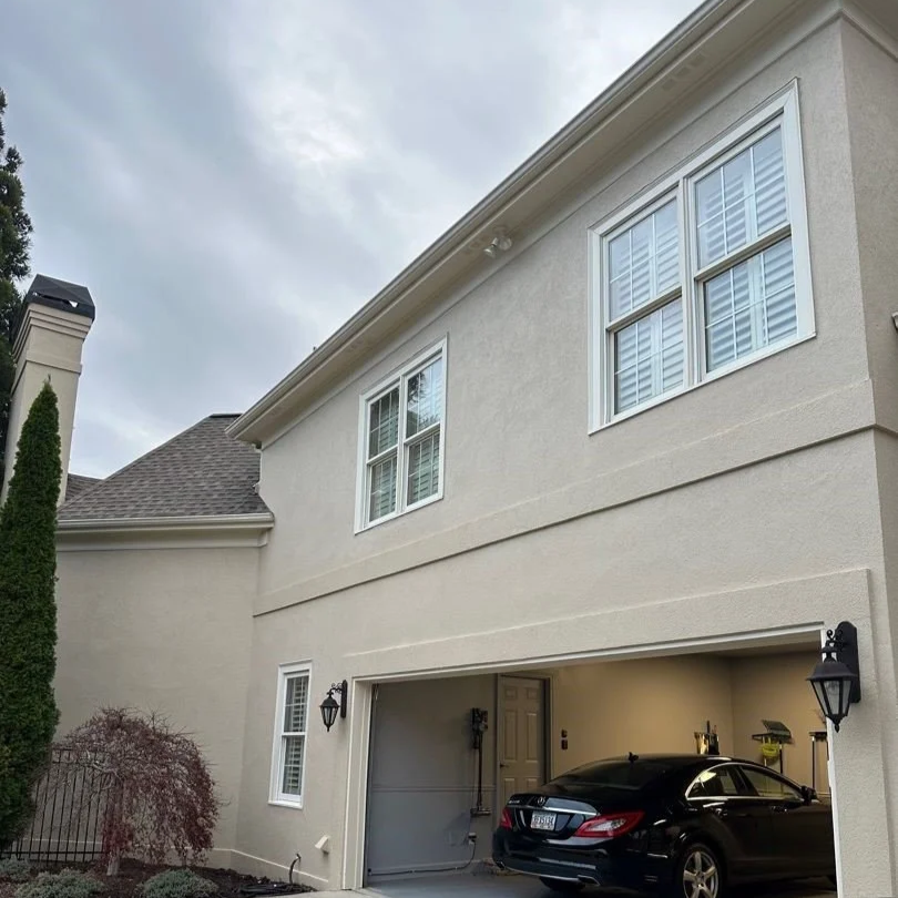 ServiceMaster soft wash cleaning on the exterior of the home