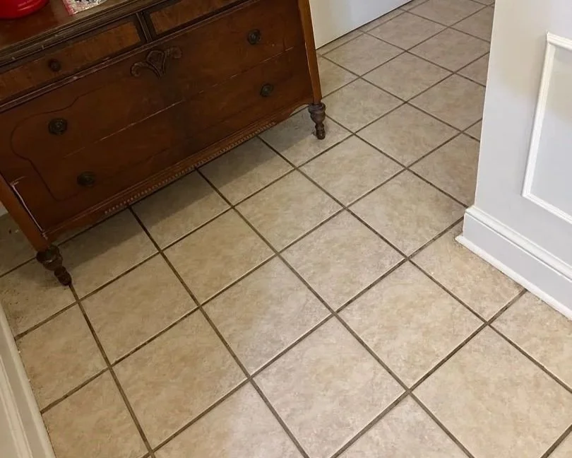 Lobby tile after ServiceMaster tile and grout cleaning