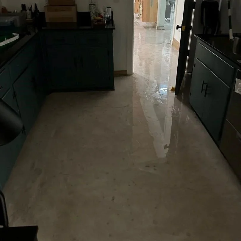 Standing water in break room