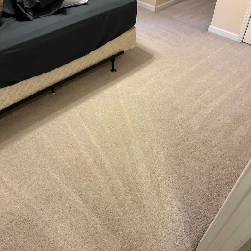 Bedroom carpet after ServiceMaster carpet cleaning