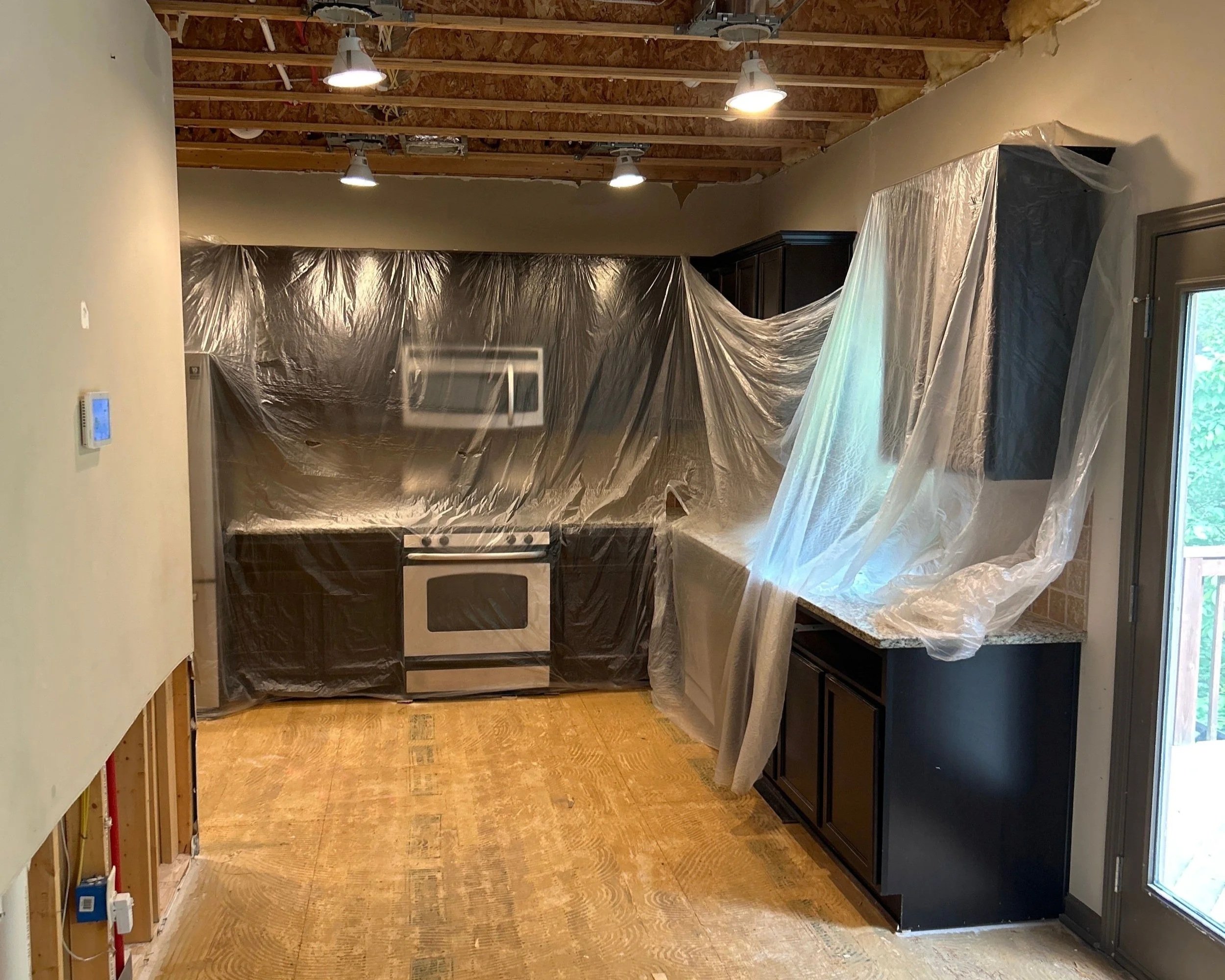 Kitchen after ServiceMaster water damage mitigation completed