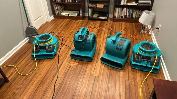 ServiceMaster drying equipment in Library