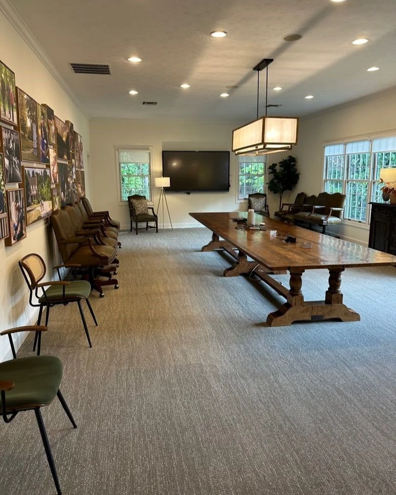 Stain in conference room carpet is gone after ServiceMaster carpet cleaning