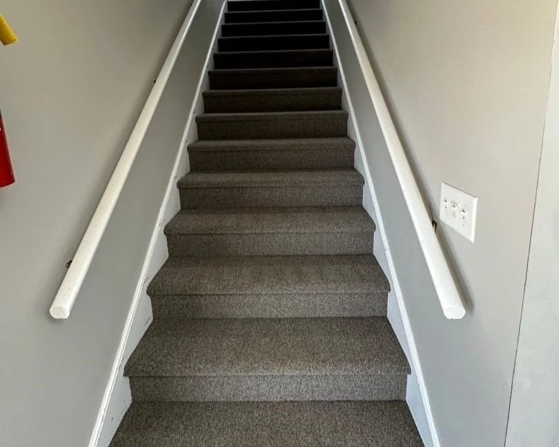 Staircase after ServiceMaster professional carpet cleaning