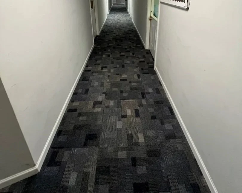 Long hallway after ServiceMaster carpet cleaning