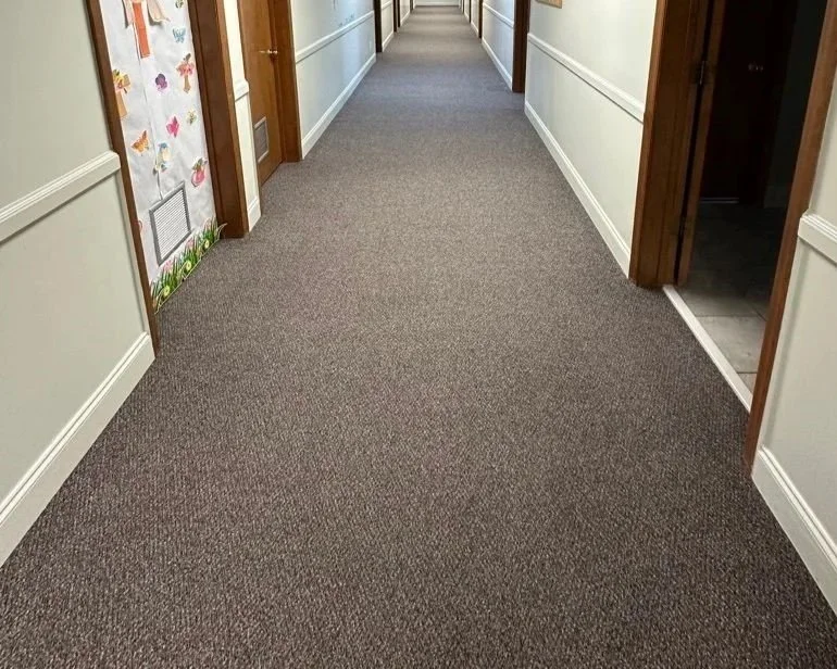 Hallway carpet after ServiceMaster professional carpet cleaning