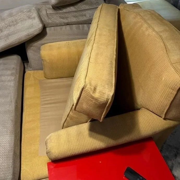 Upholstered chair after ServiceMaster upholstery deep cleaning