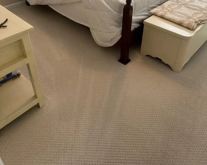 Guest bedroom carpet after regular ServiceMaster carpet cleaning
