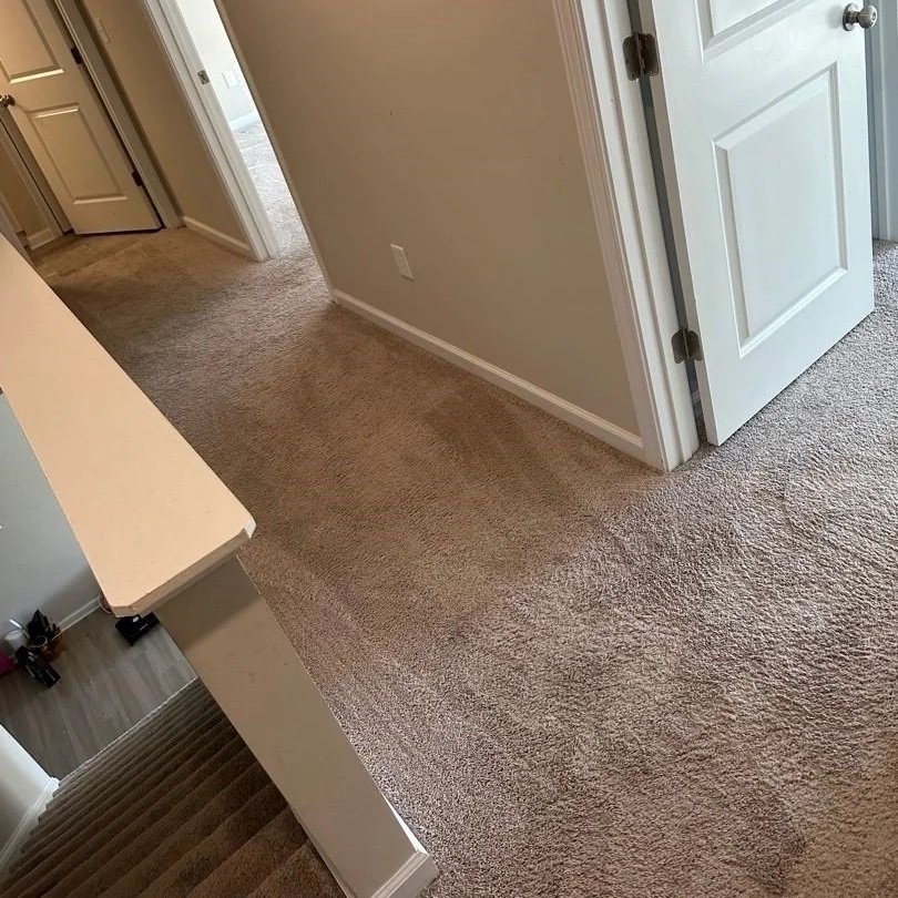 2nd floor hallway before ServiceMaster carpet cleaning