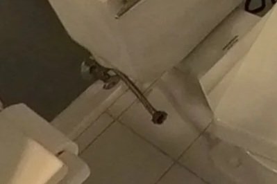 Toilet supply line that broke causing water damage to the home