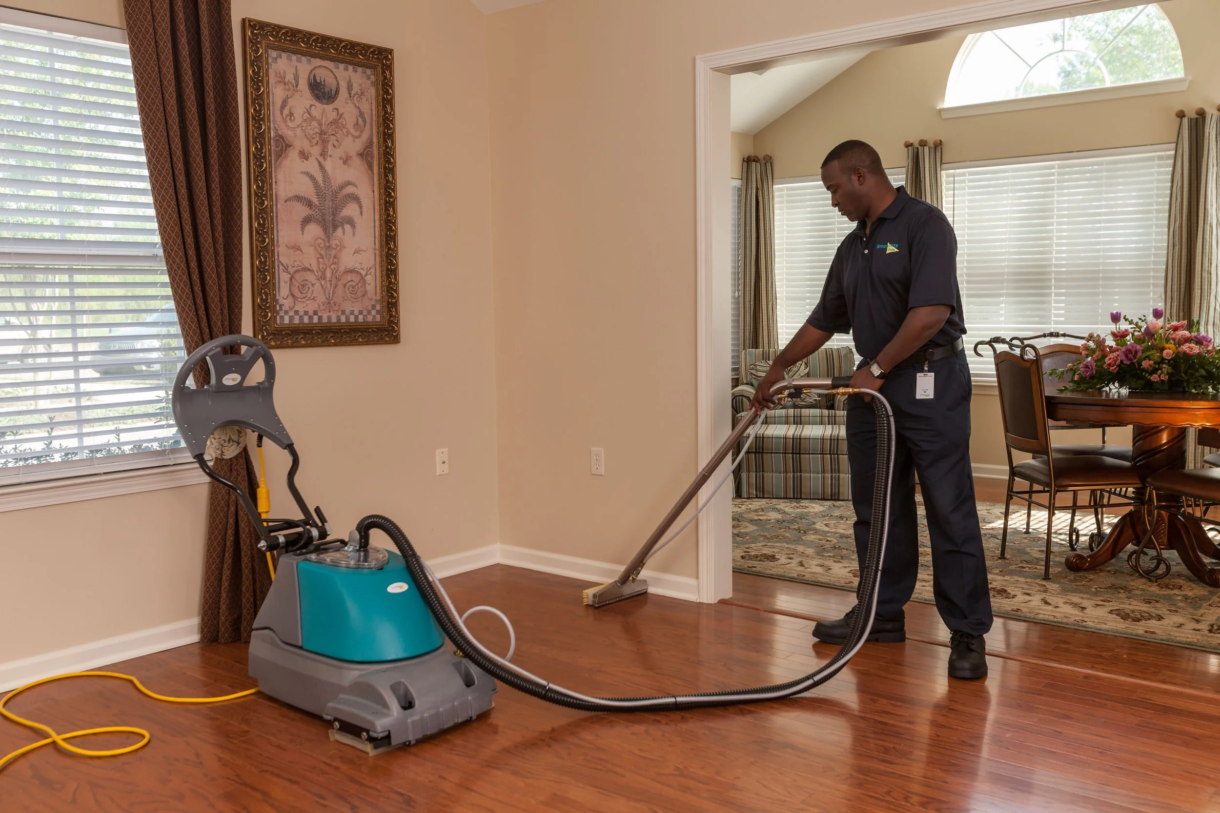 ServiceMaster WoodGlo is applied after the cleaning to reseal your hardwood floor to protect it until the next cleaning.