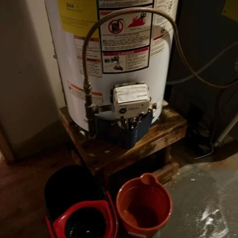 Water heater burst causing water damage to basement