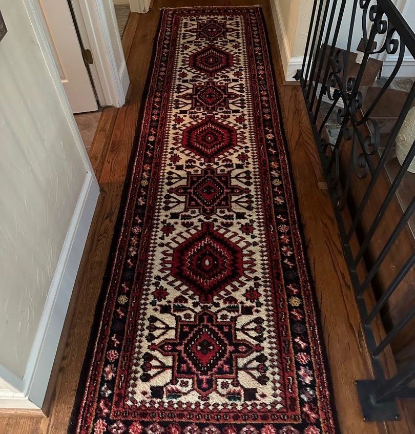 Hallway rug after cleaning