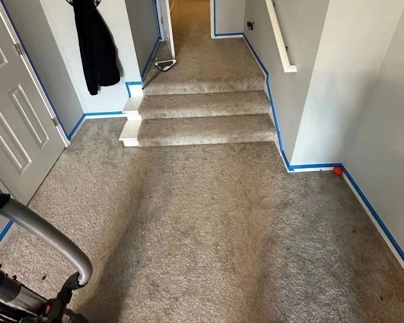 Bedroom carpet before ServiceMaster deep cleaning of carpet