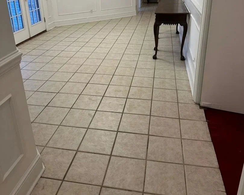 Church lobby tile after ServiceMaster tile and grout cleaning