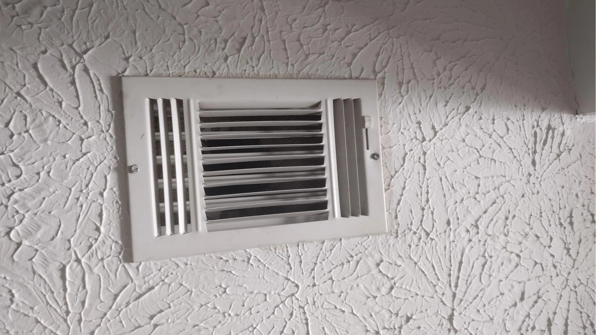 Vent after ServiceMaster fire & smoke damage restoration for a space heater fire