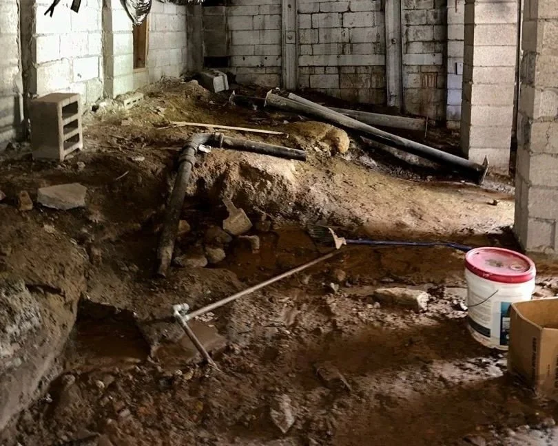 Crawlspace after ServiceMaster water damage mitigation completed