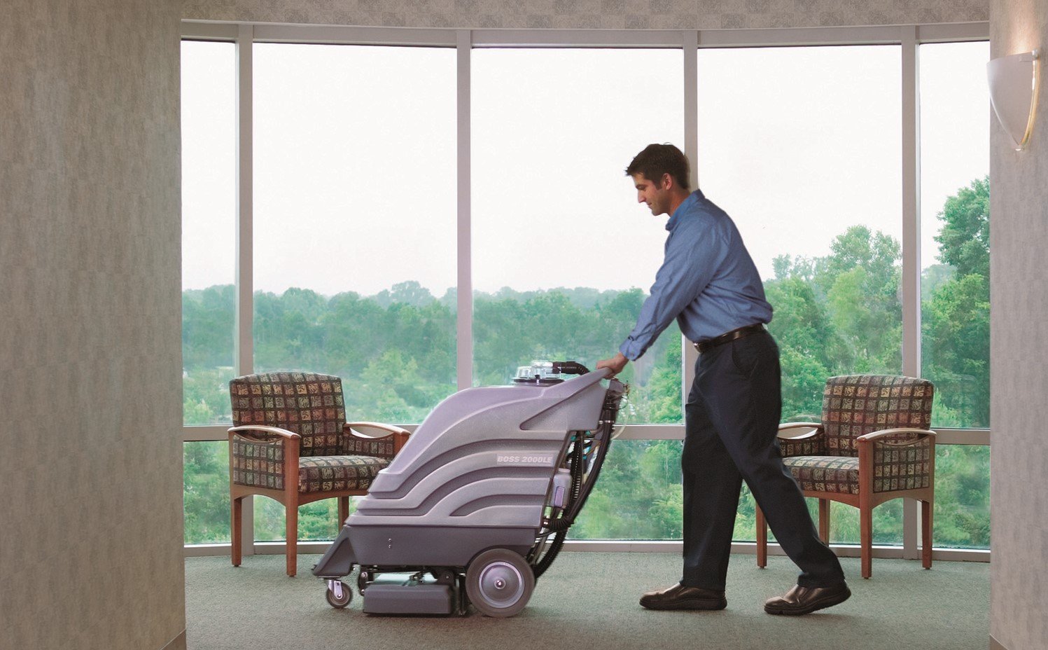 ServiceMaster Carpet Shower Shampoo Process with Roto Cleaner