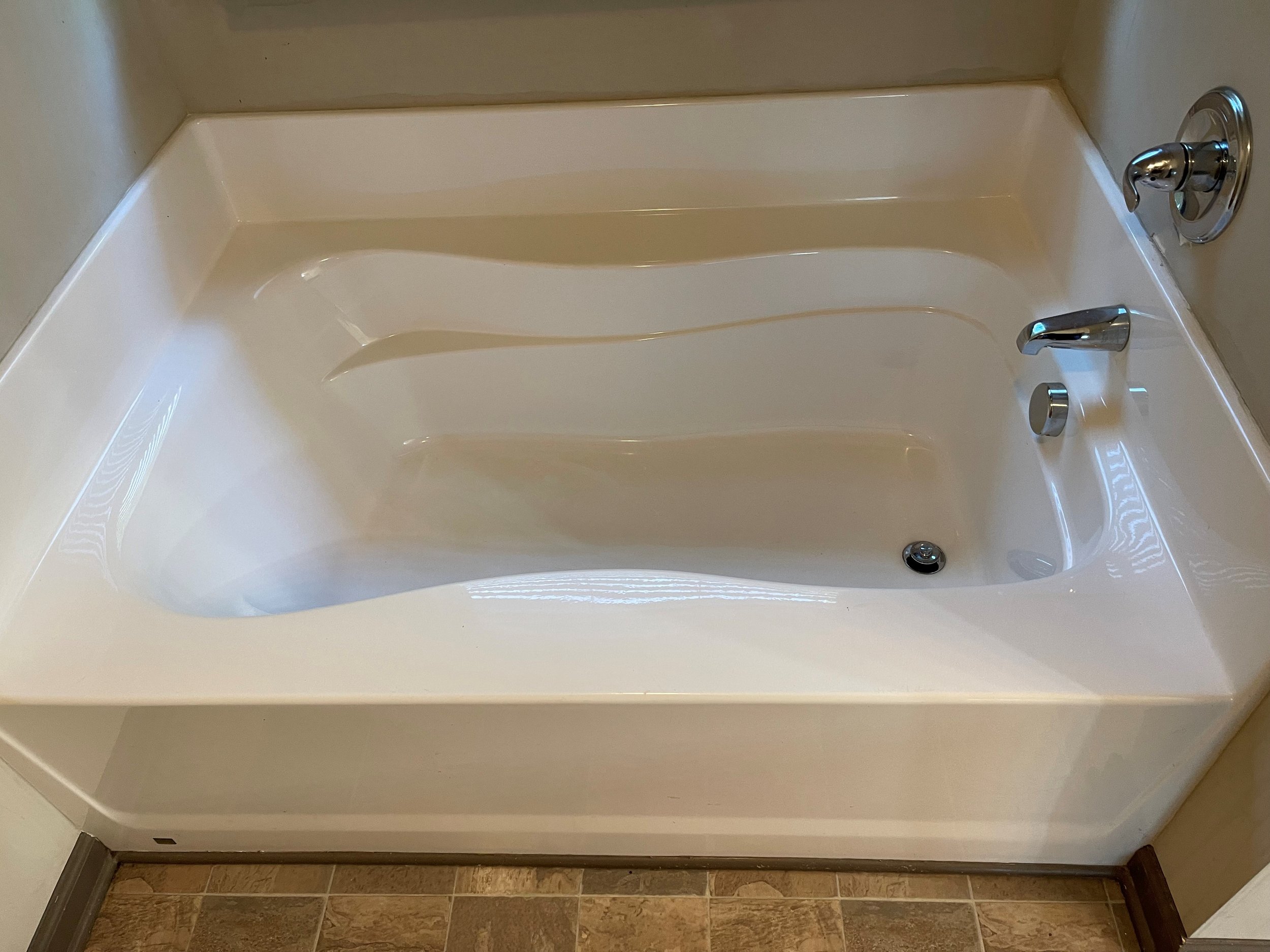 Bathtub valve was left open when water was cut off then overflowed when the water to the home was cut back on