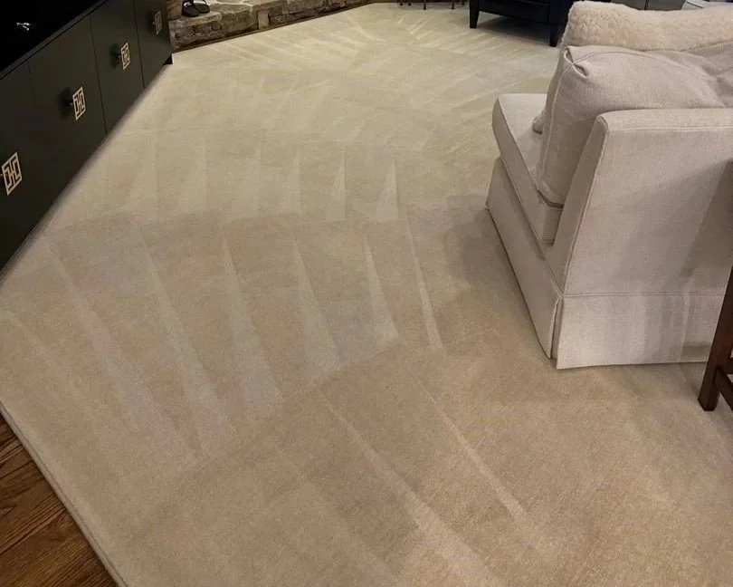 Living room rug after ServiceMaster rug cleaning