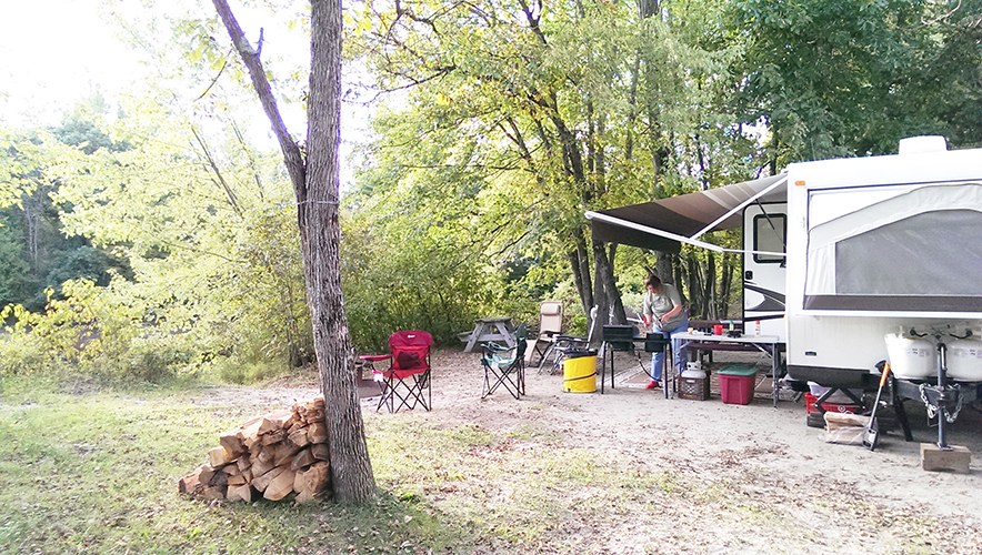 Camping on Schroon River