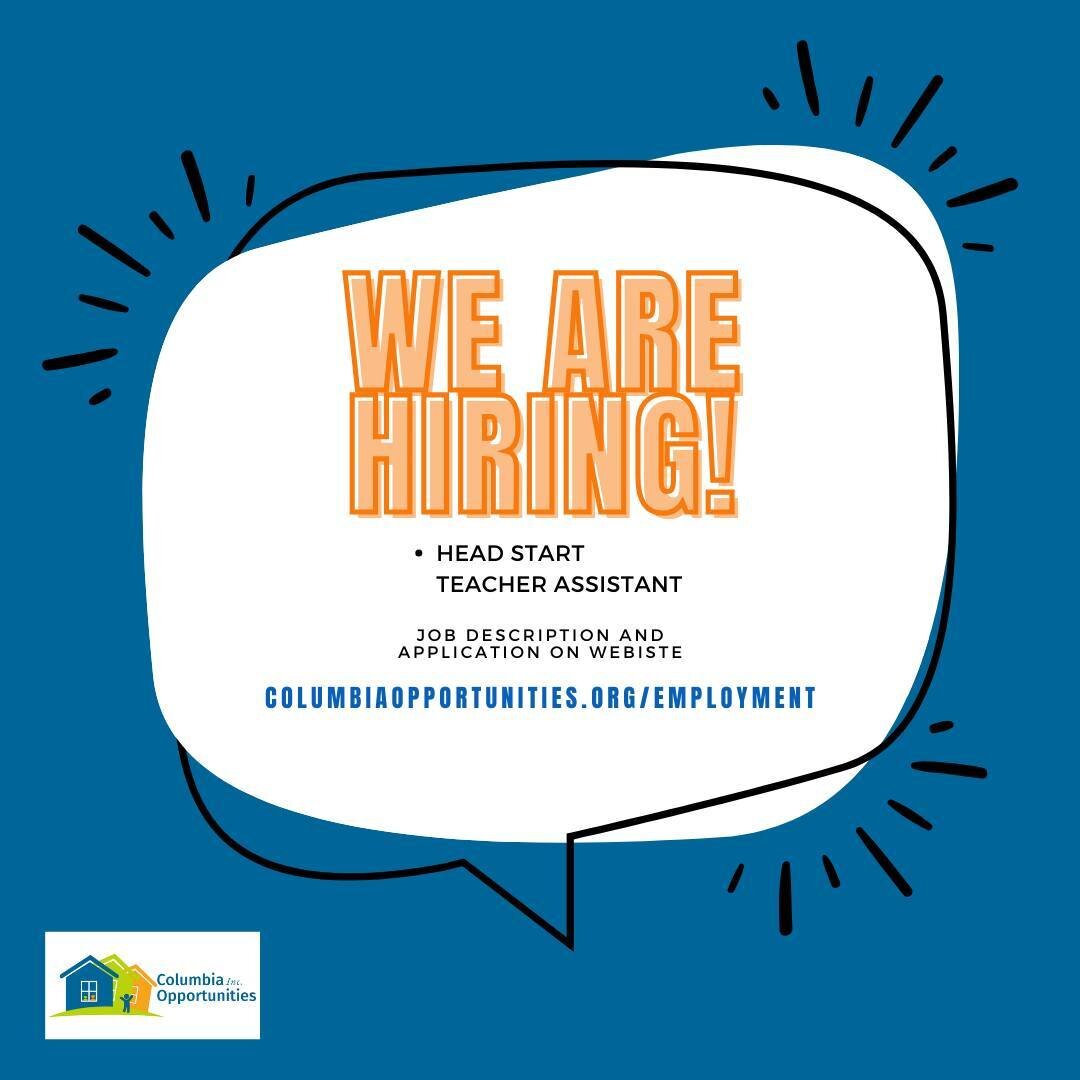 Believe children are our future? Love helping children play, learn and grow? We've got a job for you! We have an immediate opening for a Head Start Teacher Assistant in Craryville and Chatham NY, as well as other locations as needed.

Read the job de