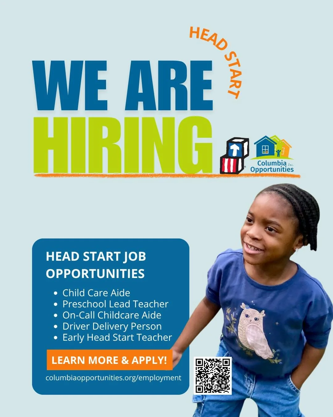 🌟 Make a difference every day! 🌟
Head Start teachers don’t just teach — they inspire, support, and open doors for children and families to thrive. If you believe every child deserves a strong start, there’s a classroom waiting fo