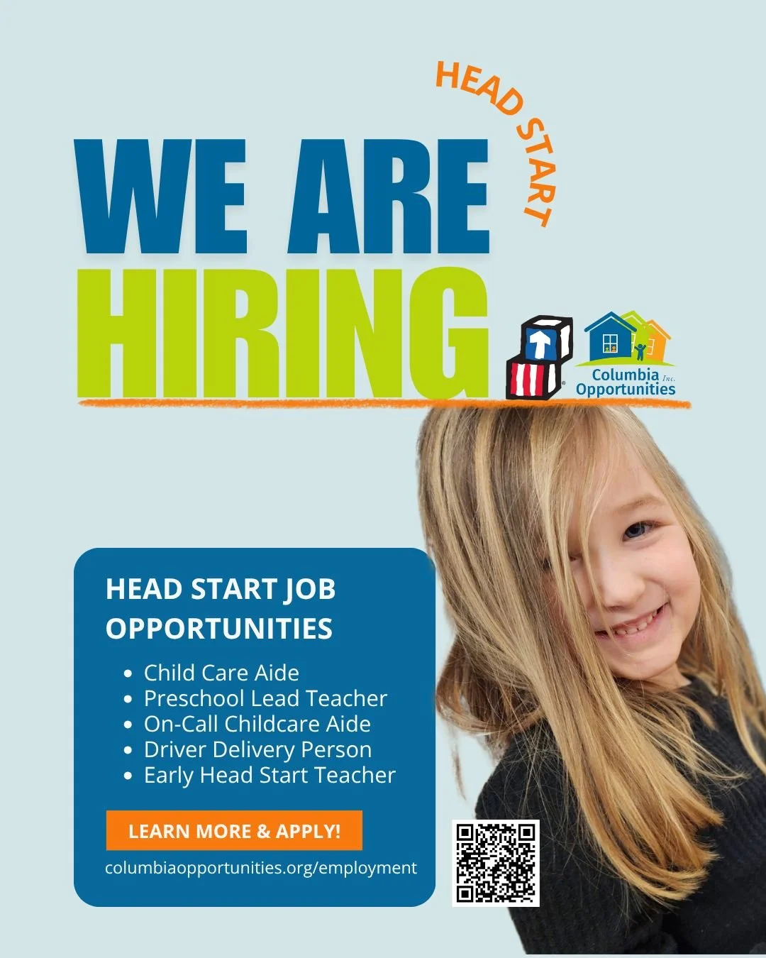Looking for a career that changes lives every day? 🌟 Become a Head Start teacher! Help young children learn, grow, and thrive—while finding purpose in your work. ❤️ 
Employment link in bio.
#HeadStart #TeachingWithHeart #MakeADifference #colu