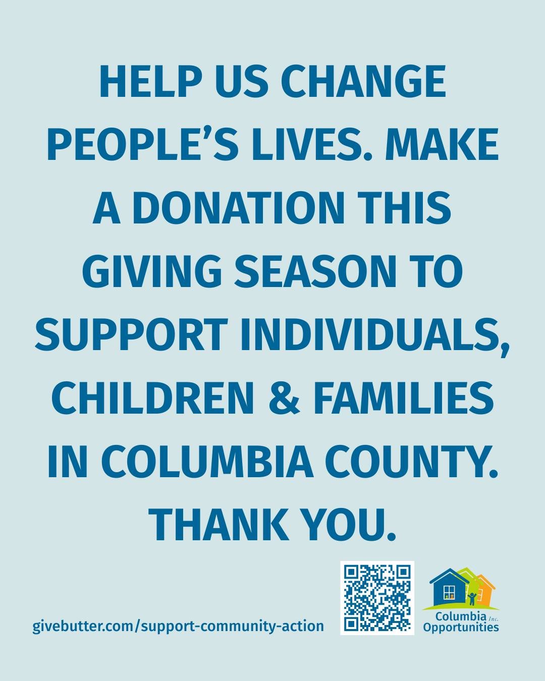 💪 We work to solve poverty-related problems in our community and connect people with access to whatever resources they need to become self-reliant. All year. Every year. When Federal funding is fragile, the need is still great.

🎁 Your donation to 