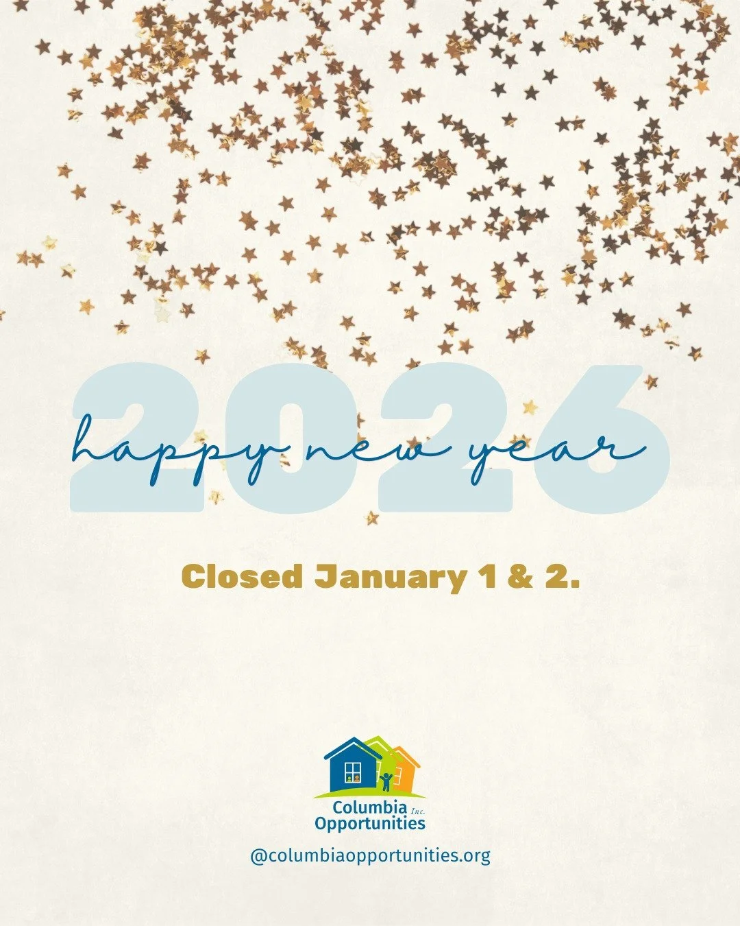 May the New Year bring us all stability and hope for a better future. We'll be back in the office on Monday, January 5.
