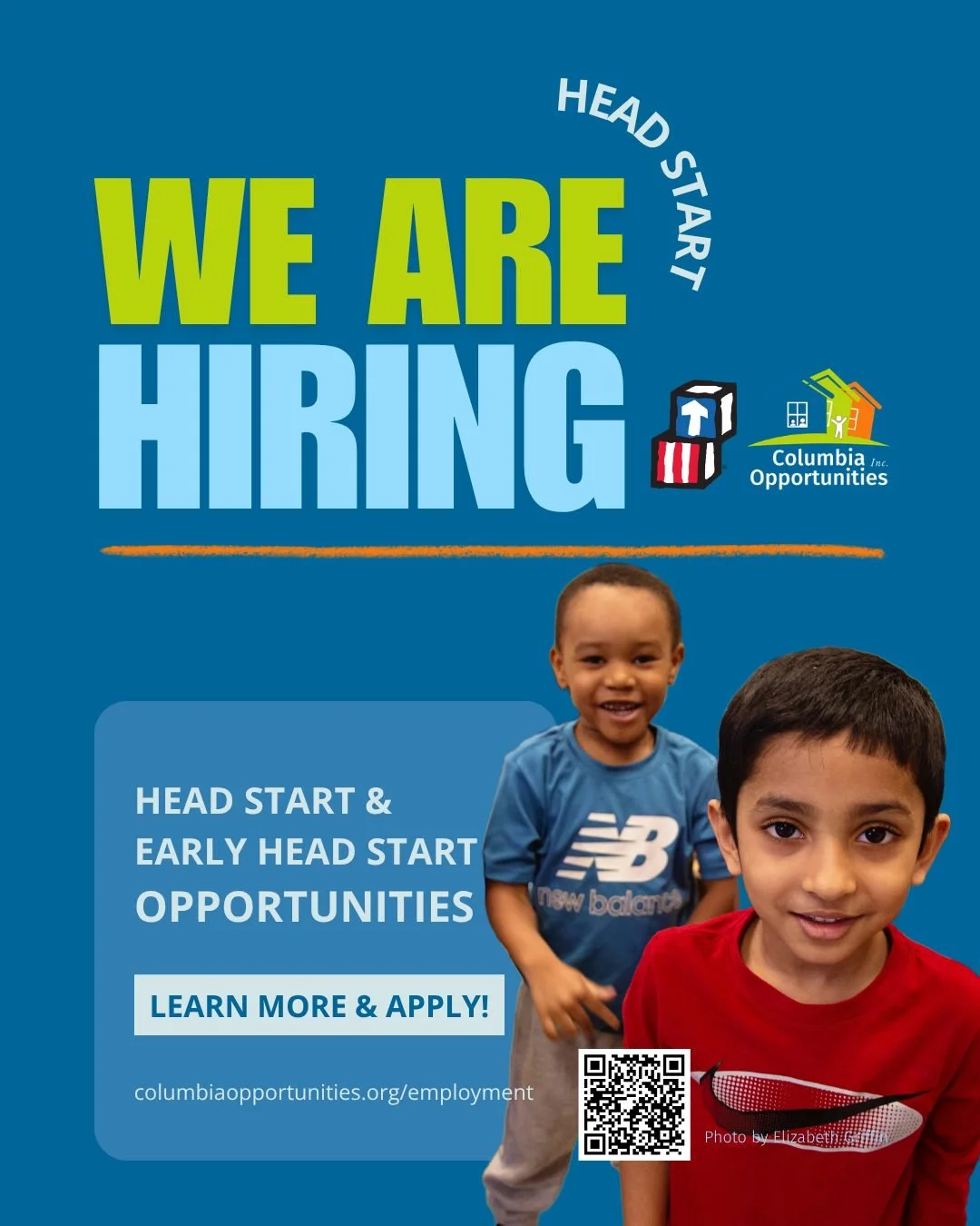 Join our Head Start team! Job opportunities include
✨ Head Start Lead Preschool Teacher
✨ Head Start Classroom Aide
✨ Early Head Start Teacher

Check out our jobs! 🔗 link in bio.