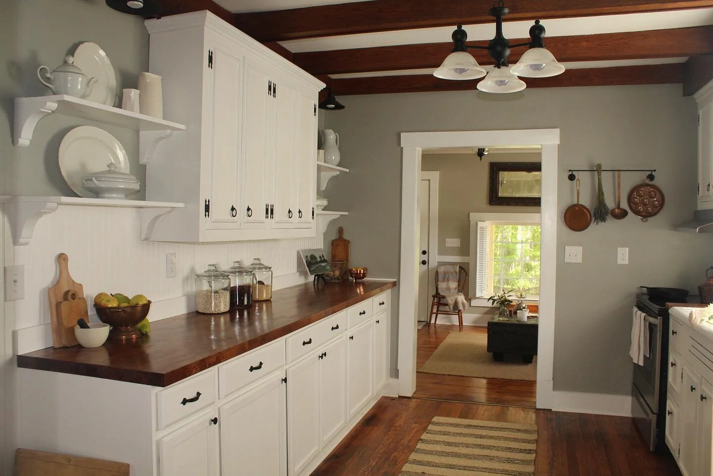 Here is the finished kitchen at the project house!! Swipe to see the before and the other side of the kitchen. I had some trouble with the new update on Instagram which is why I didn&rsquo;t post the pictures yesterday. I really love this kitchen and