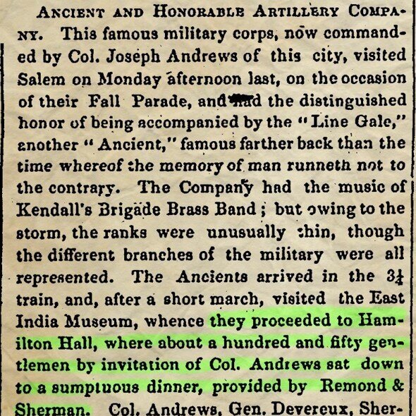 1849: Ancient &amp; Honorable Artillery Company