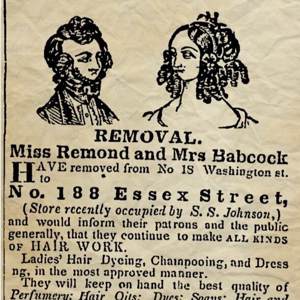 1856: Caroline and Cecila Remond wig business