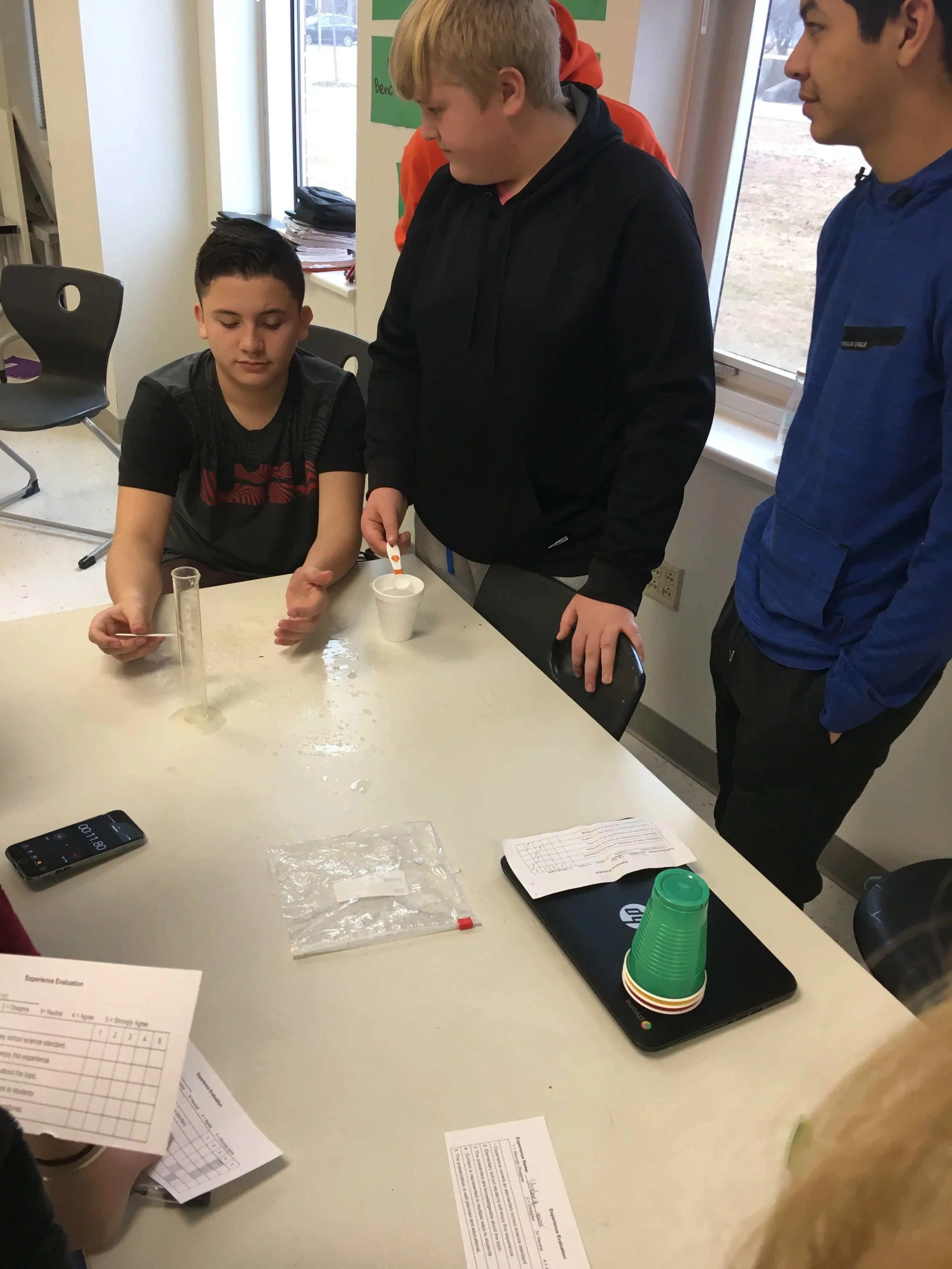 Focus groups testing out the science lessons.