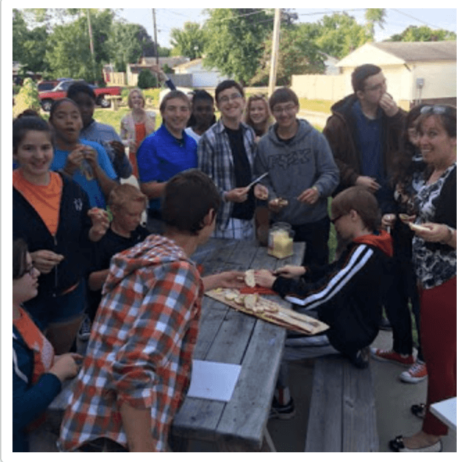 We made delicious Bruschetta from the garden tomatoes and basil.